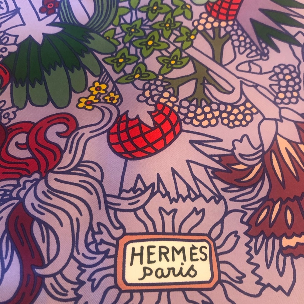 Hermes silk scarf Cache Cache Fleuri 90cm new with box 100% authentic